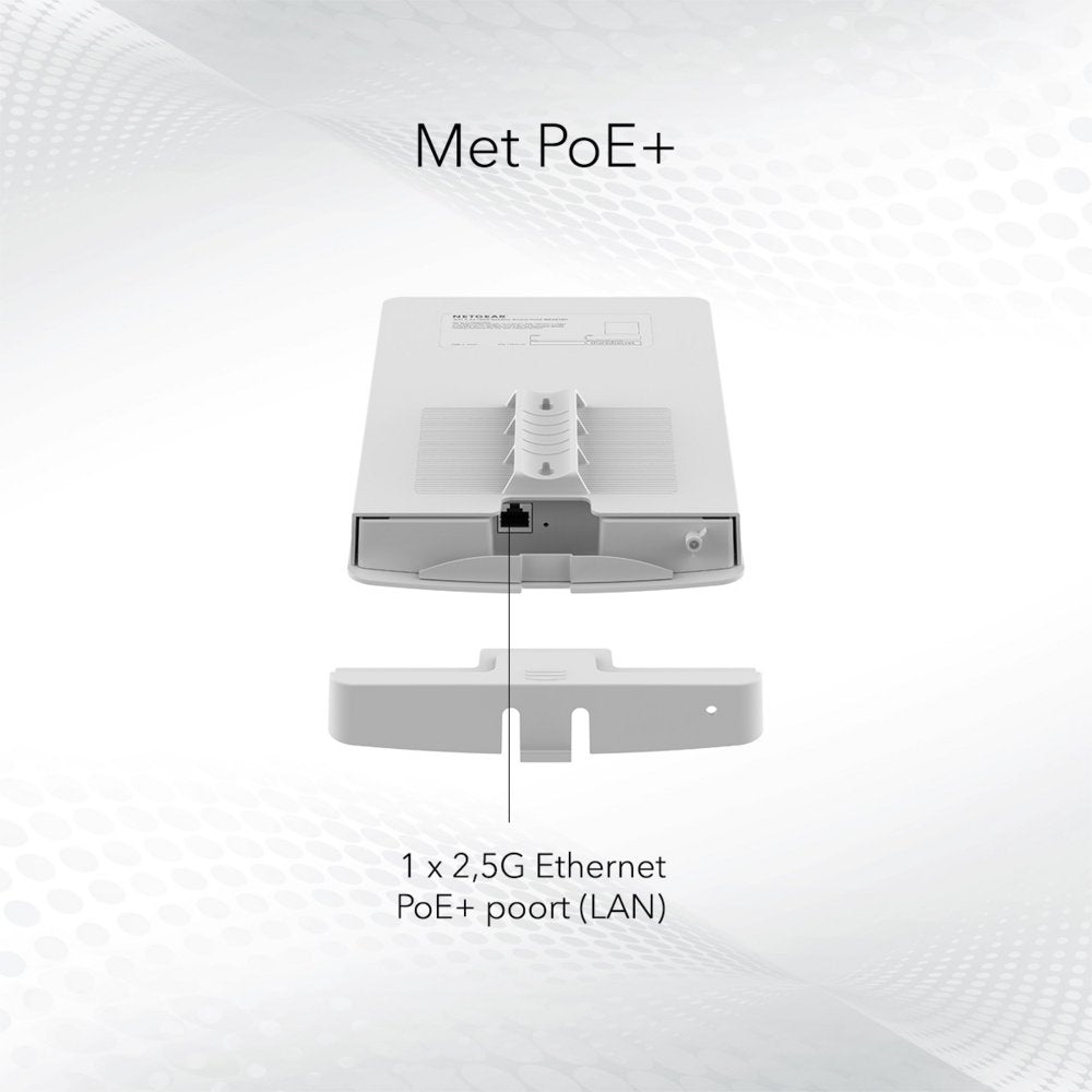 NETGEAR Insight Cloud AX1800 (WAX610Y) | WiFi 6 Outdoor Access Point | 1800 Mbit/s | PoE+ | Inclusief Montagebeugel