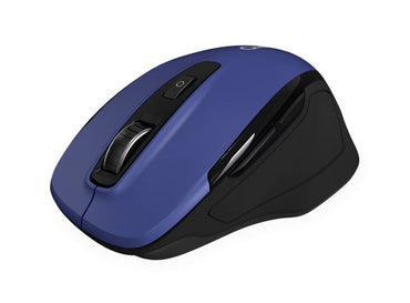 Qware Glasgow | Draadloze Muis | Rechtshandig | RF + Bluetooth | 1600 DPI | Blauw/Zwart - Matmuis