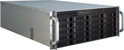 Inter-Tech IPC 4U-4420 | Server Rack Case | Zwart/Roestvrijstaal - Matmuis