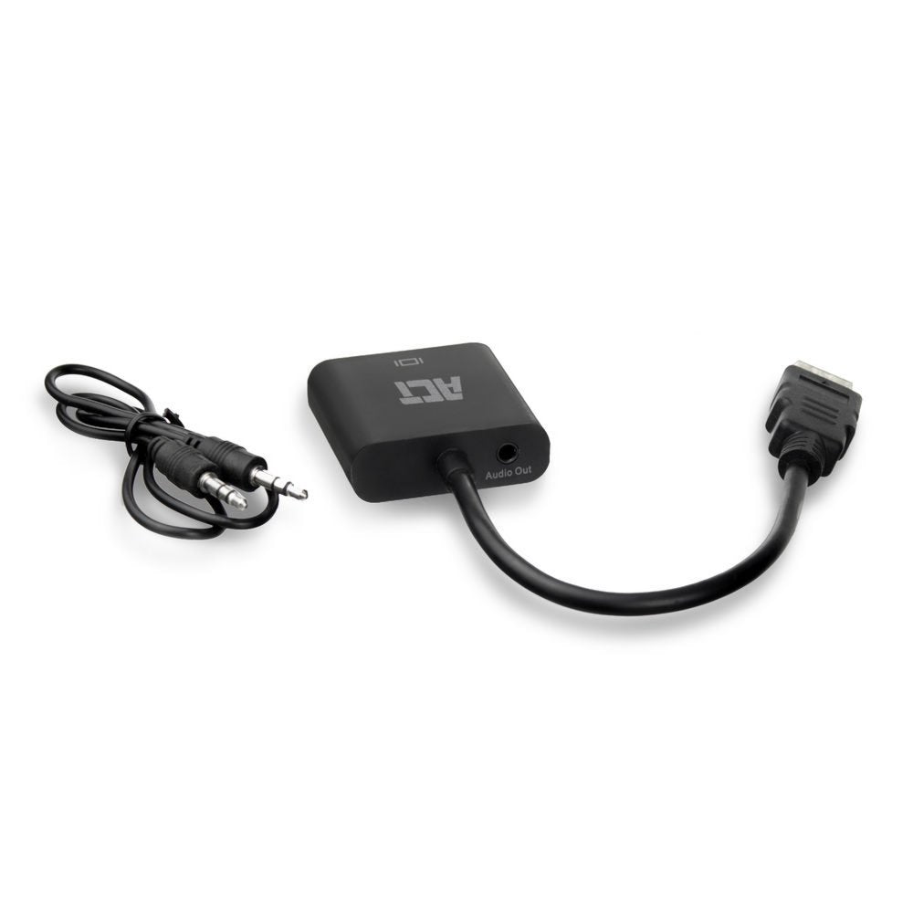 ACT AC7535 | HDMI naar VGA Adapter | 0,23 m | Zwart - Matmuis - Matmuis