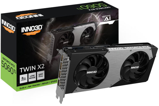 INNO3D GeForce RTX 5060 Ti TWIN X2 | 8GB GDDR7 | DLSS 4 | Videokaart | Nvidia GPU - Matmuis - Matmuis