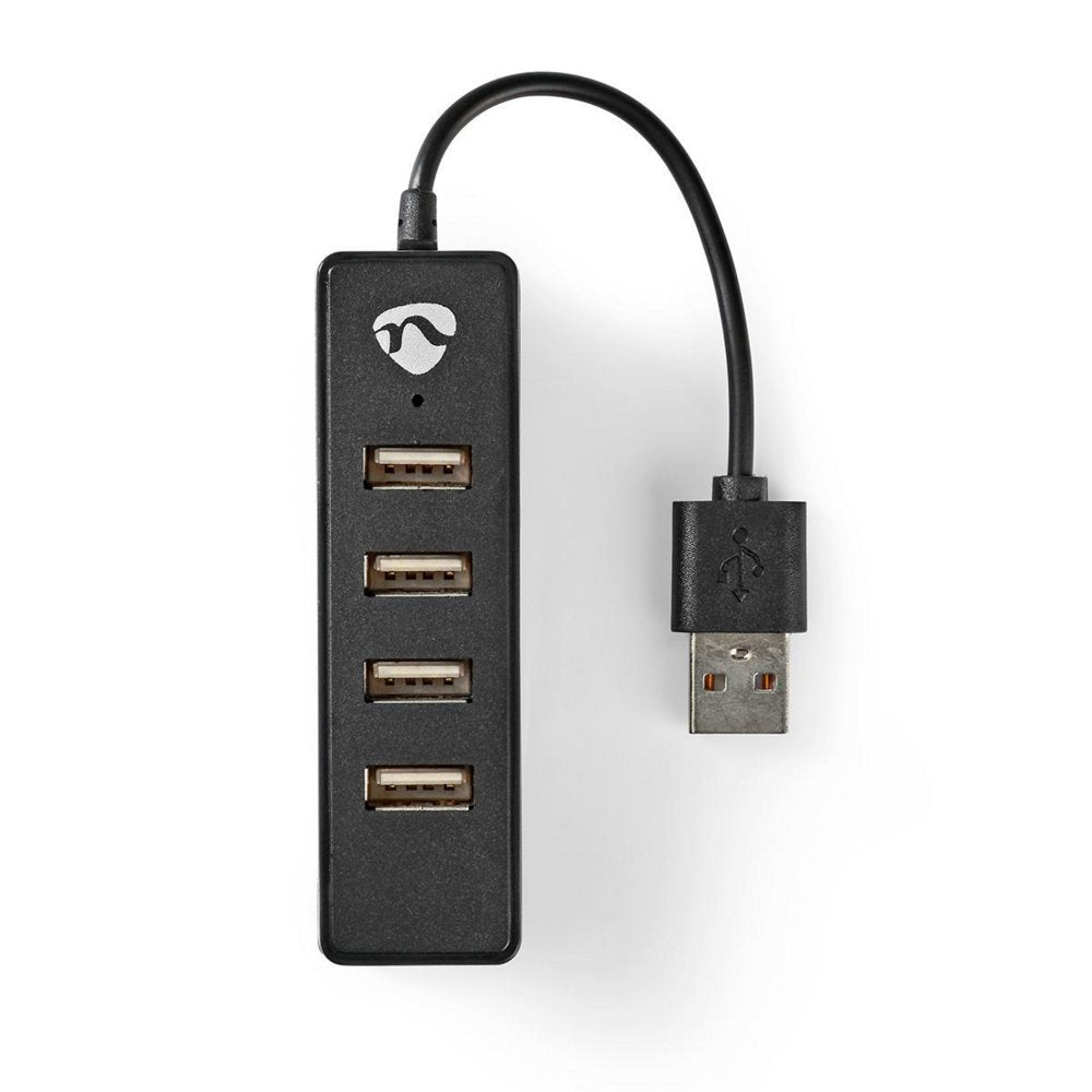 Nedis UHUBU2420BK | Interface Hub USB 2.0 (480 Mbit/s) | 4 poorten | Zwart - Matmuis
