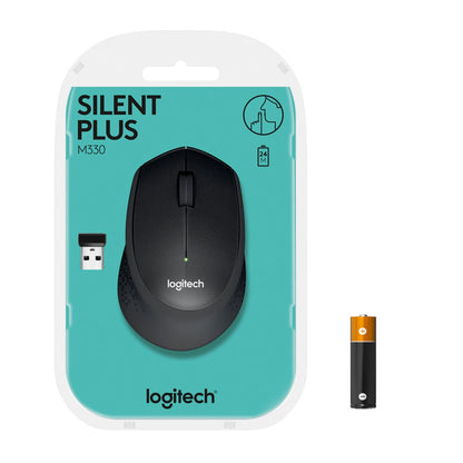 Logitech M330 Silent | Draadloze Muis | Rechtshandig | RF | 1000 DPI | Zwart - Matmuis - Matmuis