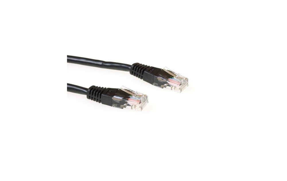 ACT UTP Cat 5E Patchkabel | 0,5 m | RJ45 | Zwart - Matmuis - Matmuis