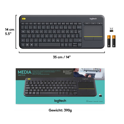 Logitech K400 | Draadloos Toetsenbord met Touchpad | QWERTY - Matmuis - Matmuis