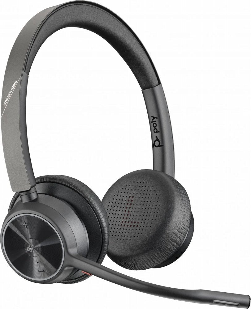 Poly Voyager 4320 MS Stereo | Bluetooth Headset | USB-A Dongle (BT700) | Zwart - Matmuis - Matmuis