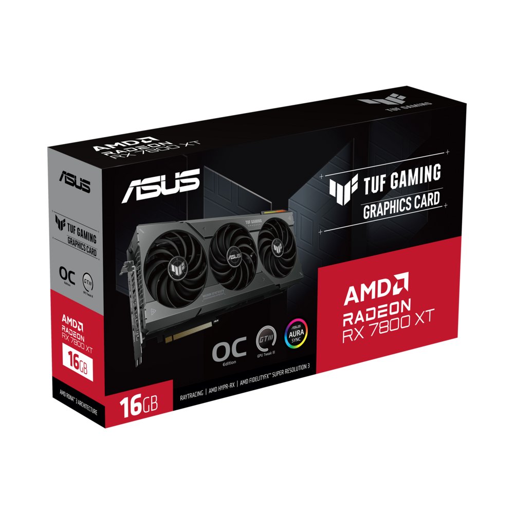 ASUS TUF Gaming Radeon RX 7800 XT OC Edition | 16GB GDDR6 VRAM | Videokaart | GPU | AMD - Matmuis - Matmuis