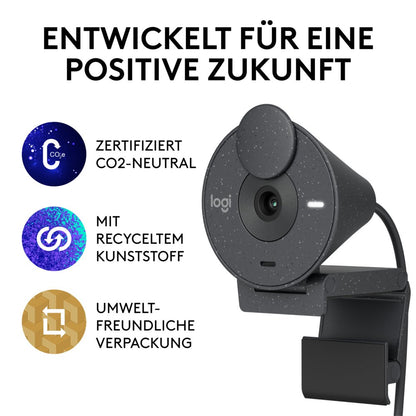 Logitech Brio 300 | 1080P 30FPS USB-C Webcam met Microfoon - Matmuis - Matmuis