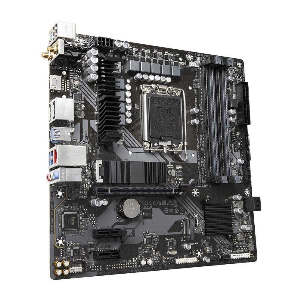 Gigabyte B760M DS3H AX DDR4 | Socket LGA 1700 | Intel B760 | 4xDDR4 | Micro-ATX | Moederbord - Matmuis - Matmuis