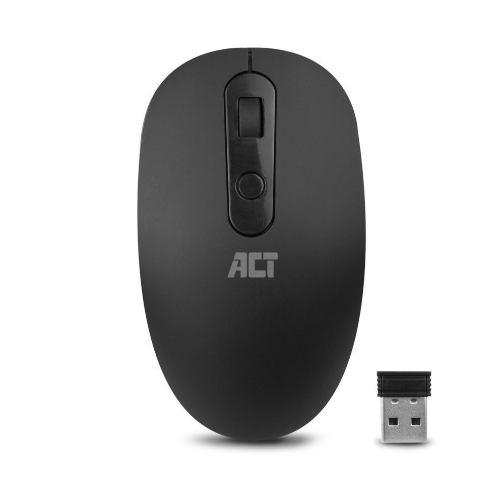 ACT AC5110 | Draadloze Muis | Links- en Rechtshandig | RF | 1200 DPI | Zwart - Matmuis - Matmuis
