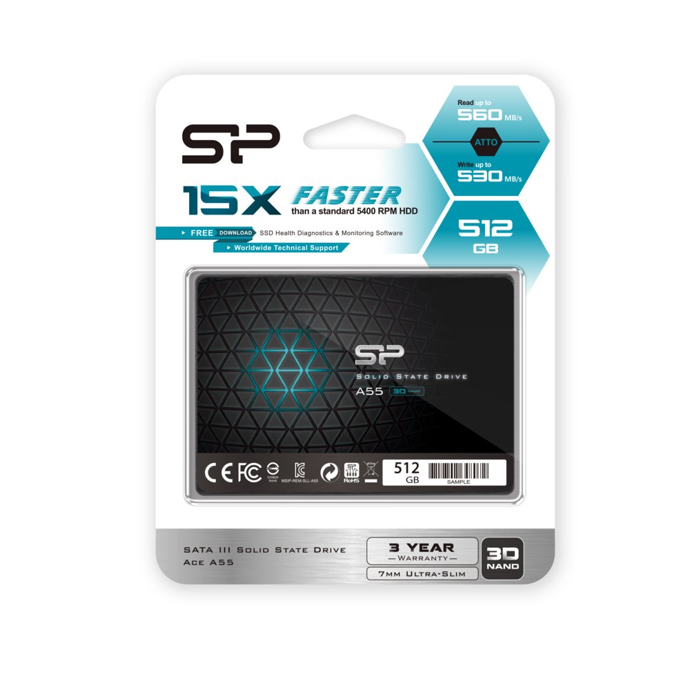 Silicon Power Ace A55 | 512GB SATA SSD | 2.5