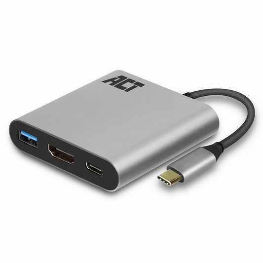 ACT AC7022 | USB-C naar HDMI Female Adapter | PD Pass-Through 60W | 4K | USB-A - Matmuis - Matmuis