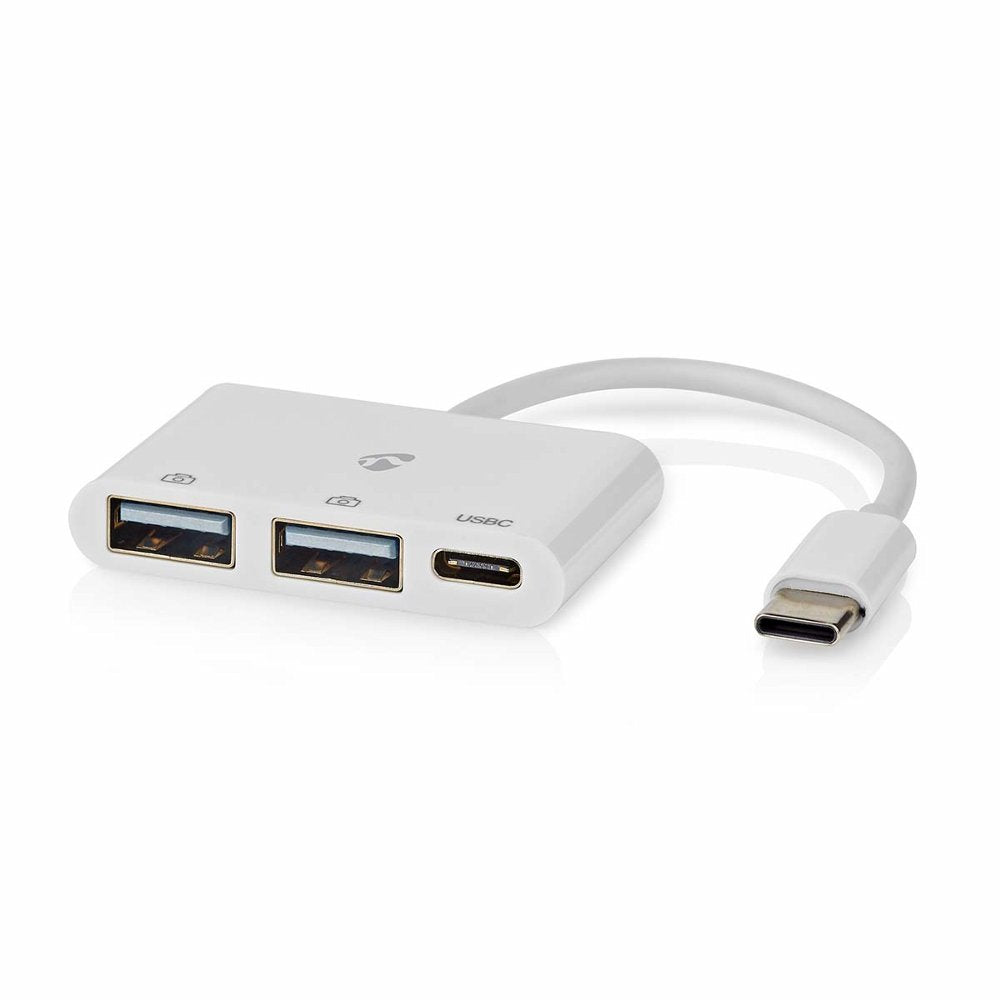 Nedis CCGB64785WT01 | Interface Hub USB 2.0 Type-C | 2× USB-A + 1× USB-C | 5000 Mbit/s | Wit - Matmuis - Matmuis