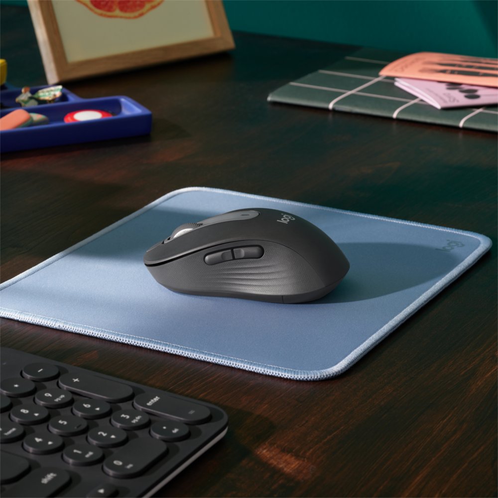 Logitech Signature M650 | Draadloze Muis | RF-Draadloos + Bluetooth | 1000 DPI | Grafiet - Matmuis - Matmuis
