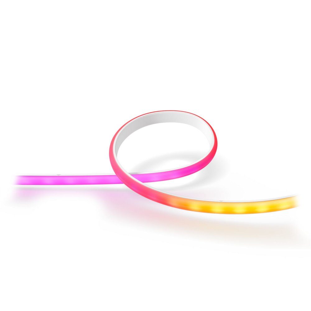 Philips Hue Gradient Lightstrip | Basispakket | 2 meter | RGBIC | EU/UK stekker | Bluetooth & Zigbee - Matmuis - Matmuis