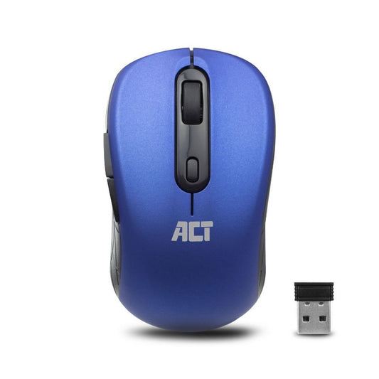 ACT AC5140 | Draadloze Muis | Links- en Rechtshandig | RF | 1600 DPI | Blauw/Zwart - Matmuis - Matmuis