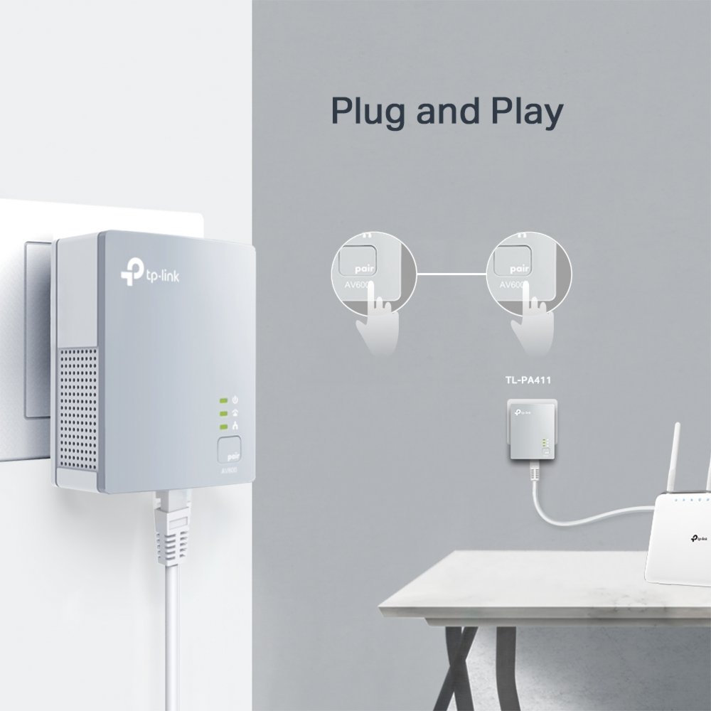 TP-Link PA411KIT | Powerline Adapter Set | 500 Mbps | Fast Ethernet | Wit - Matmuis