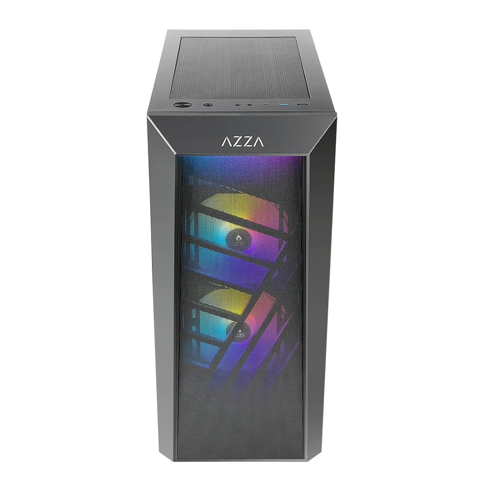 Case Azza Sentinel | Midi Tower | RGB | Zwart - Matmuis