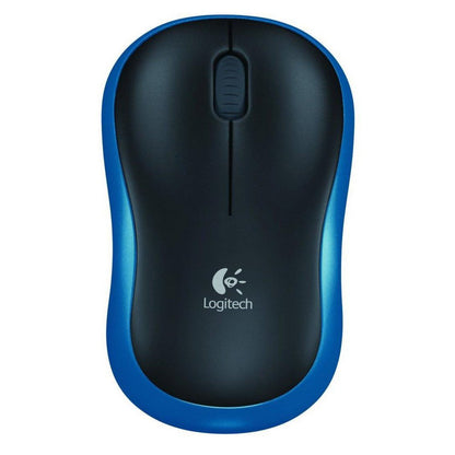 Logitech M185 | Draadloze Muis | Links- en Rechtshandig | RF | 1000 DPI | Zwart/Blauw - Matmuis - Matmuis