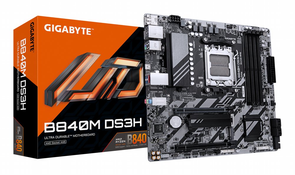 Gigabyte B840M DS3H | Socket AM5 | AMD B840 | 4xDDR5 | Micro ATX | Moederbord - Matmuis - Matmuis