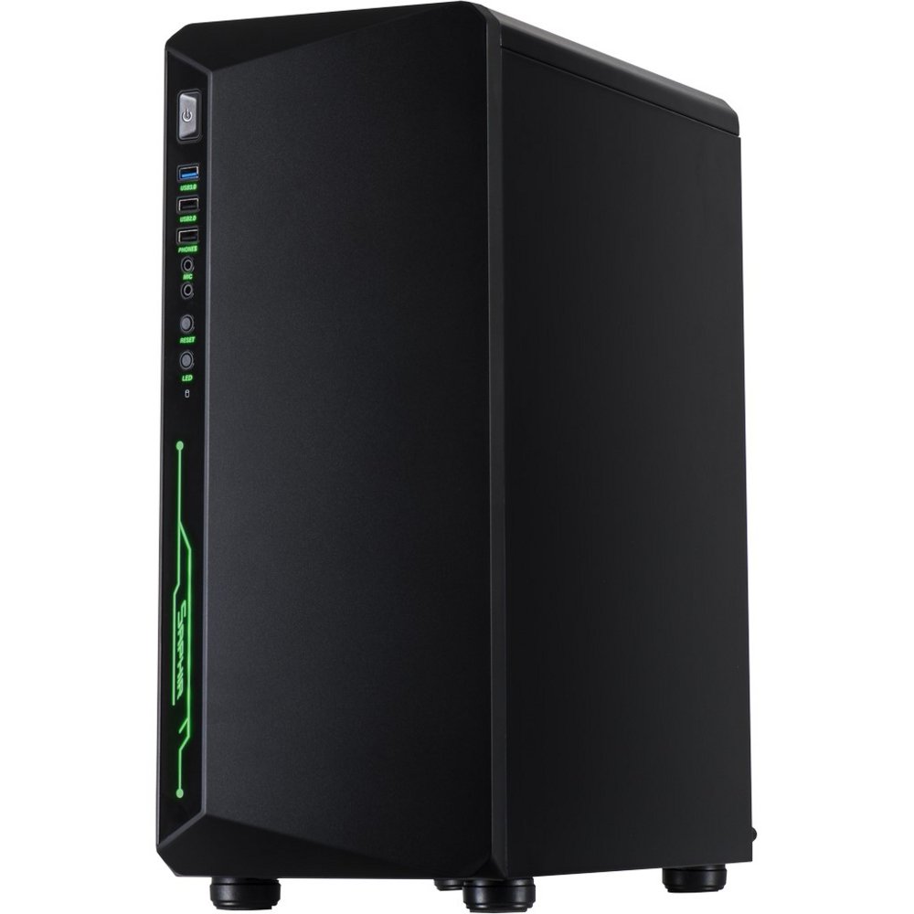 Inter-Tech C-3 Saphir RGB | Midi Tower | Zwart - Matmuis