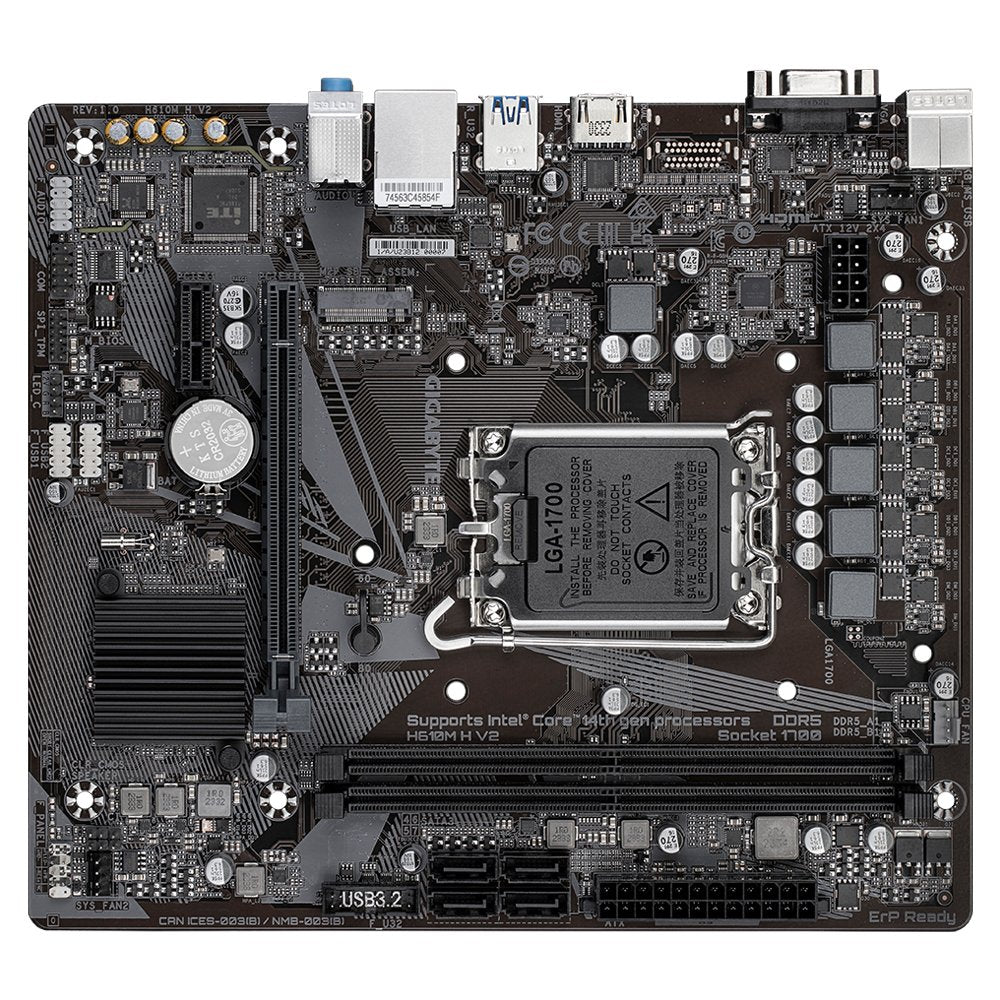 Gigabyte H610M H V2 | Socket LGA 1700 | Intel H610 | 2xDDR5 | Micro-ATX | Moederbord - Matmuis - Matmuis