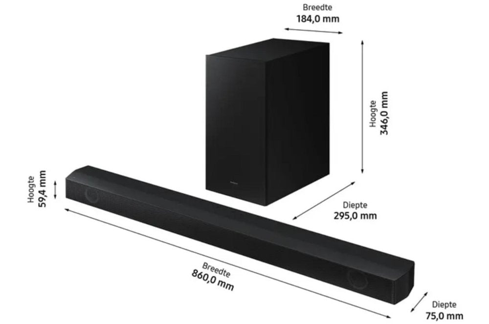 Samsung HW-B530/XN | Soundbar | 2.1 Kanalen | 360W | DTS Virtual:X | Dolby Digital | Zwart
