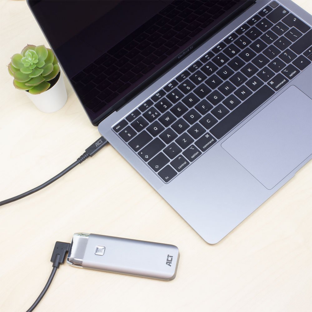 ACT AC7406 | USB 3.2 Gen 1 Kabel | USB-C naar USB-C | 1m | Zwart - Matmuis - Matmuis