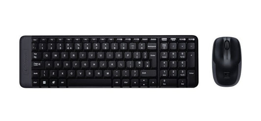 Logitech MK220 | Draadloze Desktop Set | Compact Toetsenbord + Muis | Zwart - Matmuis - Matmuis