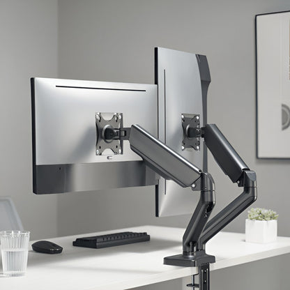 SBOX Flex LCD-S024-2 | Verstelbare Monitor-bureaubeugel | Tot 32" | Max 9kg | VESA 100x100 | 2 Monitoren - Matmuis - Matmuis