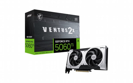MSI GeForce RTX 5060 Ti VENTUS 2X OC PLUS | 8GB GDDR7 | DLSS 4 | Videokaart | Nvidia GPU - Matmuis