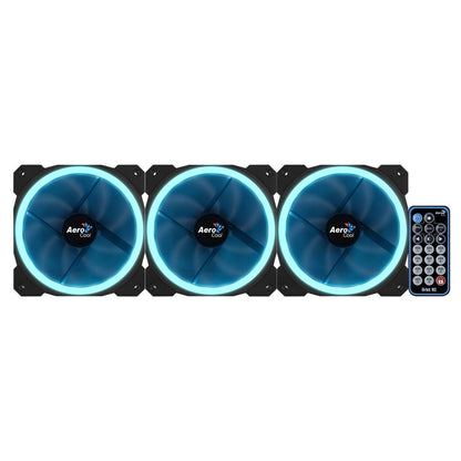 Aerocool Orbit RC ARGB 3 Pack | 120mm Case Fans met Remote Control - Matmuis