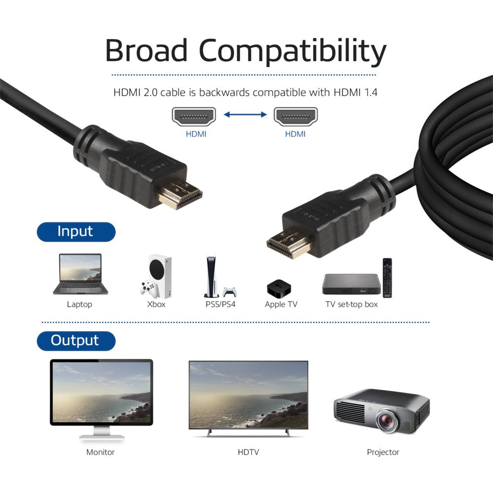 ACT AK3902 | 2 m HDMI Kabel | HDMI Type A naar Type A | Zwart - Matmuis - Matmuis