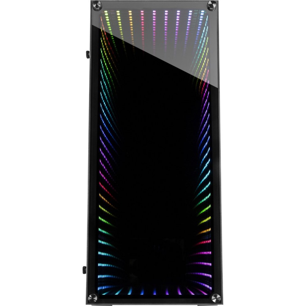 Inter-Tech X-908 Infini2 | Infinity Mirror | Tower Case | USB-C | Zwart - Matmuis