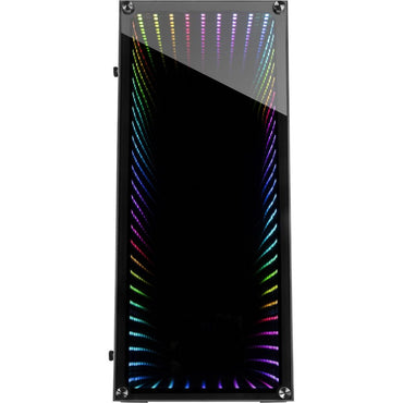 Inter-Tech X-908 Infini2 | Infinity Mirror | Tower Case | USB-C | Zwart - Matmuis