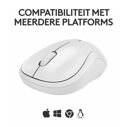 Logitech M240 | Draadloze Bluetooth Muis | Ambidextrous | Compact Reisformaat | Wit