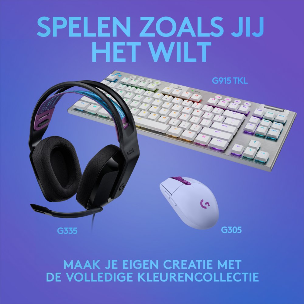 Logitech G335 | On-Ear Gaming Headset 3,5mm Connector | Zwart - Matmuis - Matmuis