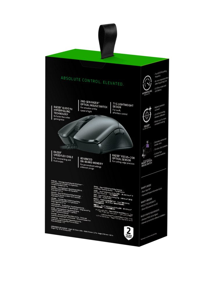Razer Viper 8KHz | Bedrade Gaming Muis | Links- en Rechtshandig | USB-A | 20.000 DPI | Zwart - Matmuis