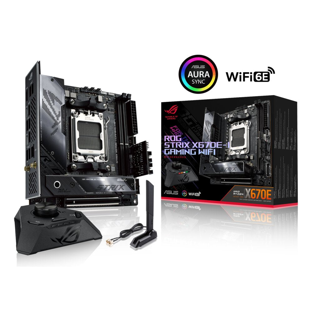 ASUS ROG STRIX X670E-I GAMING WIFI | Socket AM5 | AMD X670 | 2xDDR5 | Mini-ITX | Moederbord - Matmuis - Matmuis