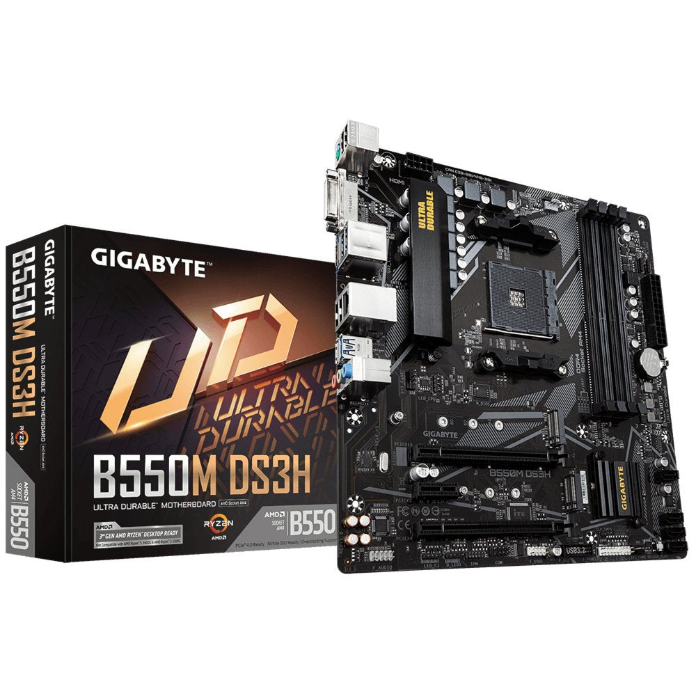 Gigabyte B550M DS3H | Socket AM4 | AMD B550 | 4xDDR4 | Micro-ATX | Moederbord - Matmuis - Matmuis