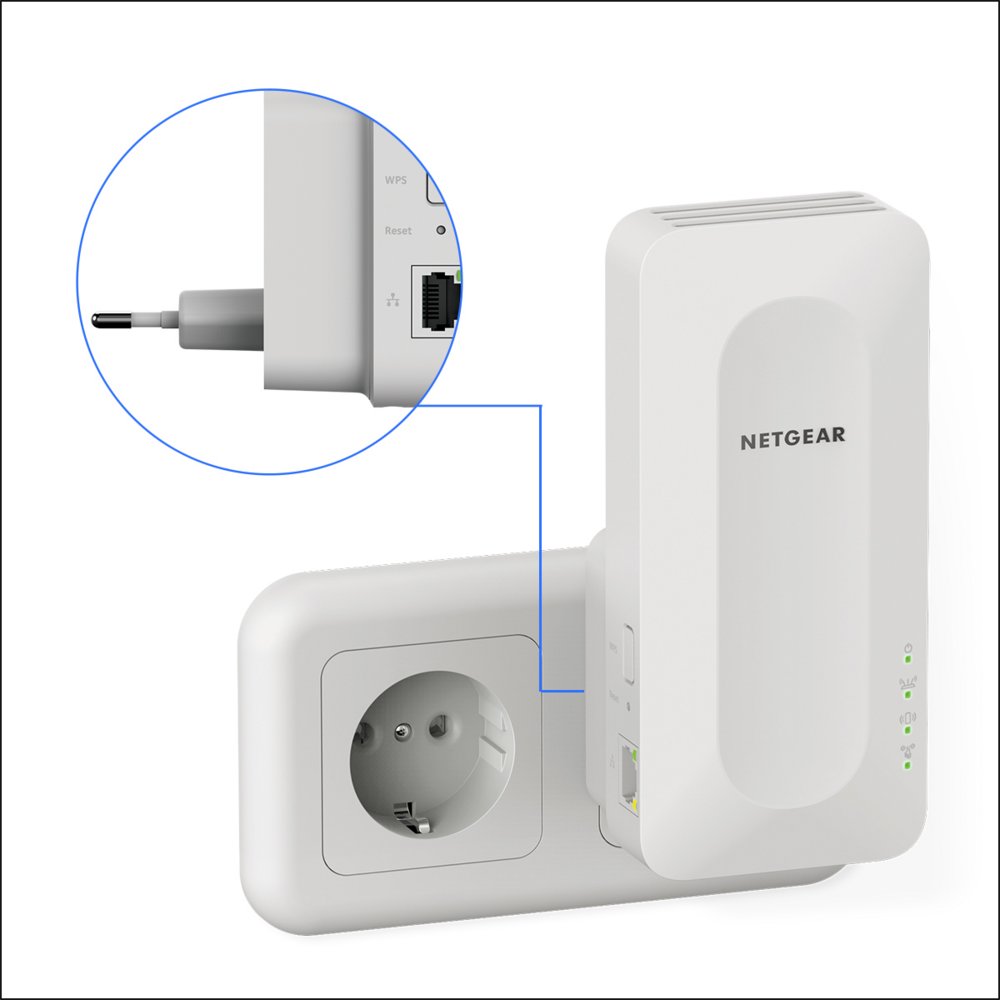 NETGEAR EAX15 | Wi-Fi 6 Mesh Extender | Dual-band | 1800 Mbps | Gigabit Ethernet | Wit - Matmuis - Matmuis
