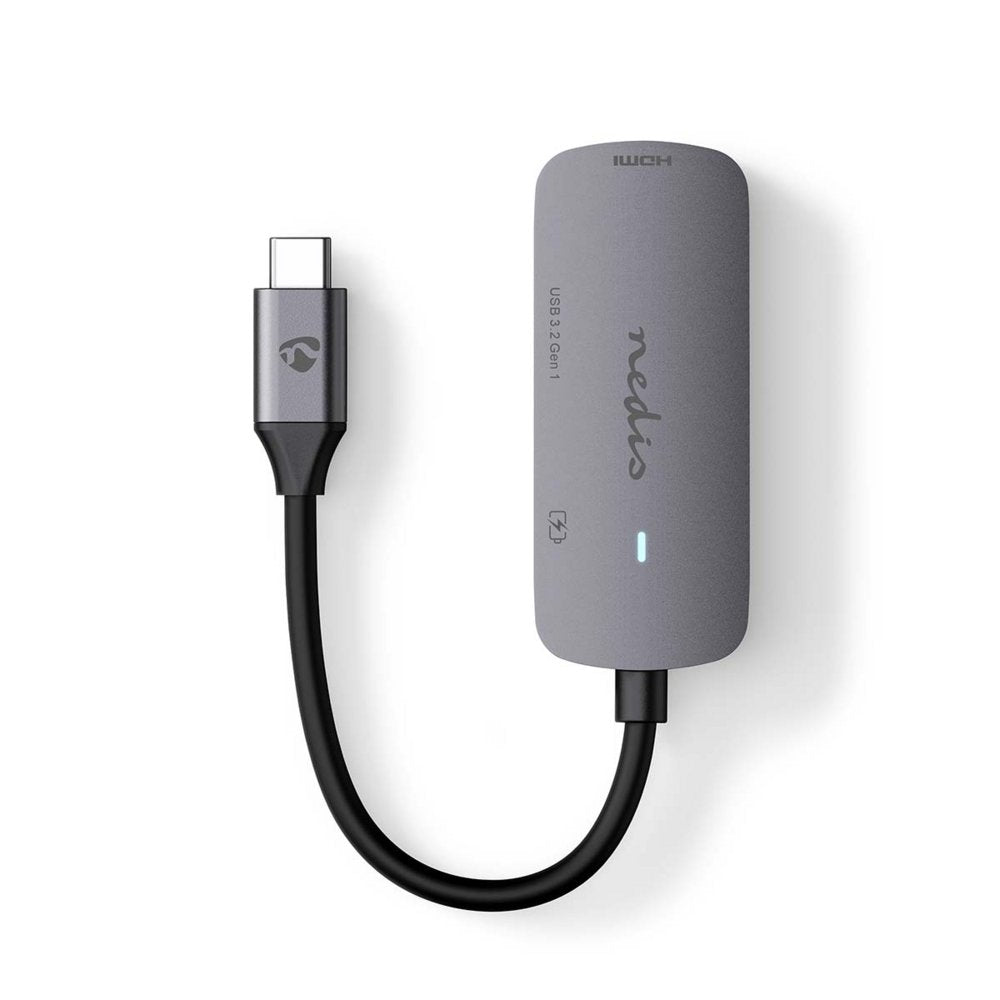 Nedis CCGB64230GY01 | Interface Hub USB 3.2 Gen 1 (3.1 Gen 1) | 1× USB-A + 1× USB-C + 1× HDMI | 5 Gbps | Grijs - Matmuis - Matmuis