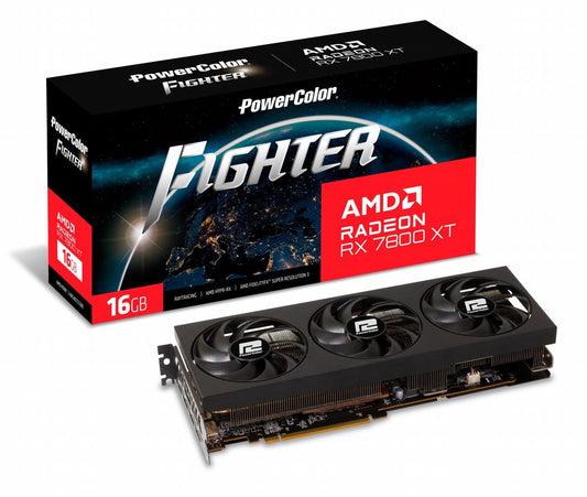PowerColor Radeon RX 7800XT | 16 GB GDDR6 VRAM | Videokaart | GPU | AMD - Matmuis
