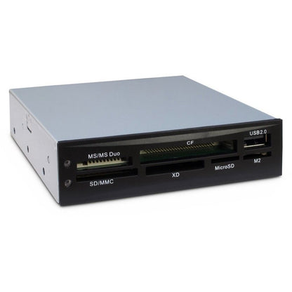 Inter-Tech CI-02 | Interne geheugenkaartlezer | USB 2.0 | 3.5" bay | Ondersteunt CF, SD, microSD, MS, xD | Zwart - Matmuis - Matmuis
