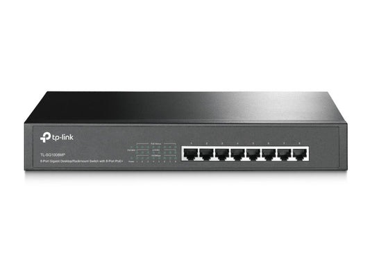TP-Link TL-SG1008MP | Unmanaged Switch | 8 Poorten | Gigabit Ethernet (10/100/1000 Mbps) | PoE | Zwart - Matmuis