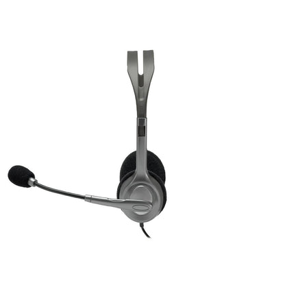 Logitech H110 | On-Ear Bedrade 3,5mm Koptelefoon met Microfoon | Zwart/Zilver - Matmuis - Matmuis