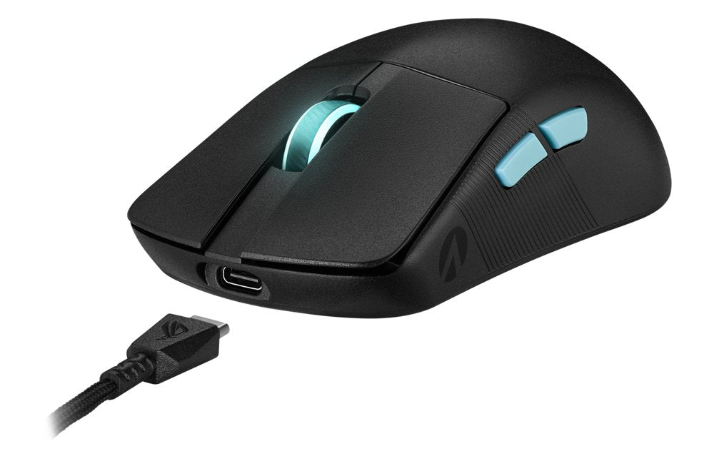 ASUS ROG Harpe Ace Aim Lab Edition | Draadloze Muis | Links- en Rechtshandig | RF + Bluetooth + USB-A | 36000 DPI | Zwart - Matmuis - Matmuis