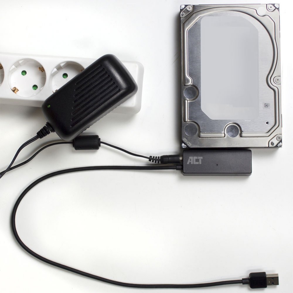 ACT AC1515 | 2,5 inch & 3,5 inch SATA HDD/SSD naar USB 3.2 Gen 1 Adapter - Matmuis - Matmuis
