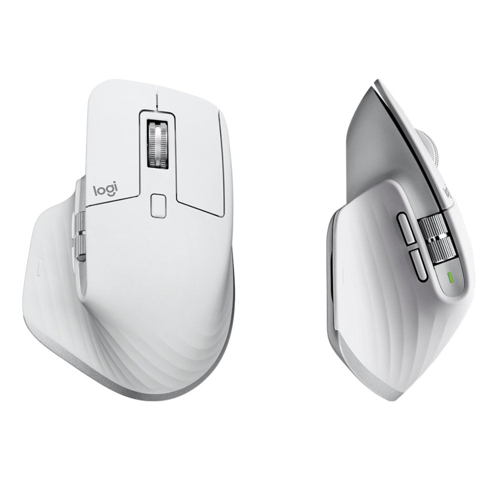 Logitech MX Master 3S | Draadloze Muis | RF-Draadloos + Bluetooth | 8000 DPI | Zilver/Wit - Matmuis - Matmuis