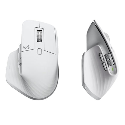 Logitech MX Master 3S | Draadloze Muis | RF-Draadloos + Bluetooth | 8000 DPI | Zilver/Wit - Matmuis - Matmuis